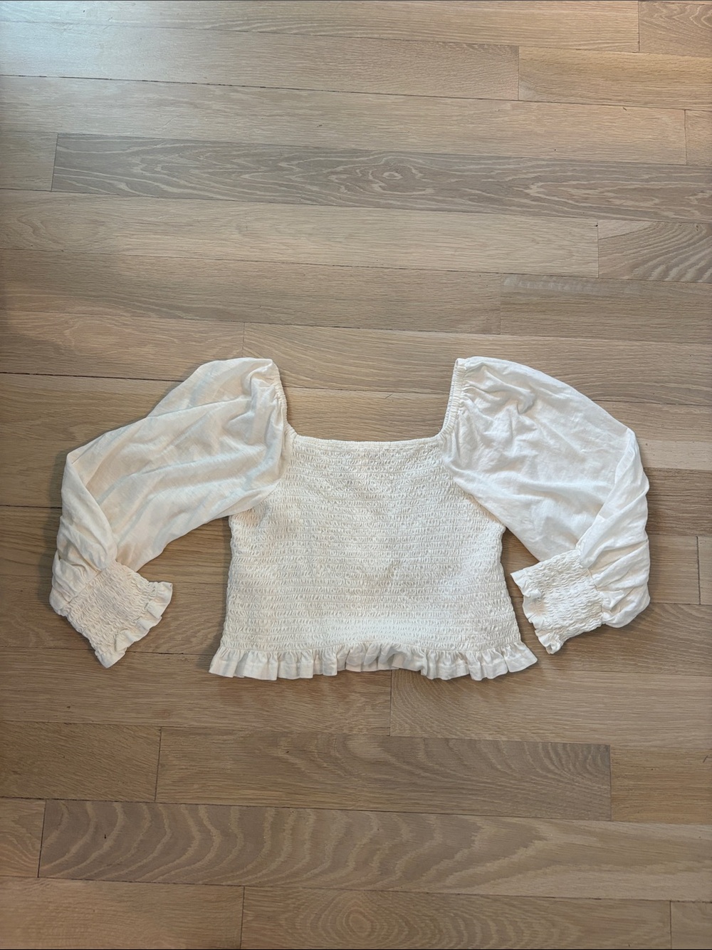 Anthropologie Cropped Long Sleeve Blouse